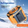Portable Handsfree Waist Clip Fan With Rechargeable Battery And Builts In LED Light For Outdoor Activity