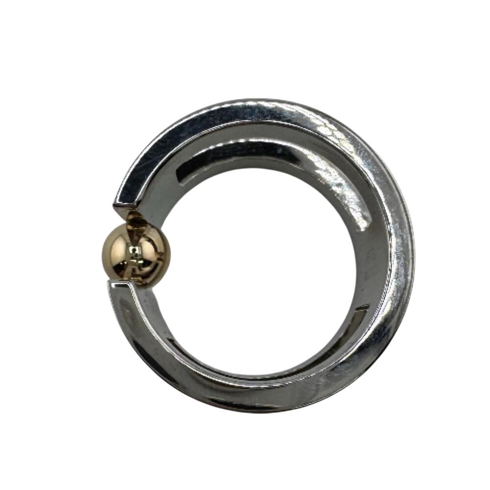 HERMES metal H perl Scarf ring Silver metal unisex Used