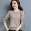 Women's Lightweight Round Neck Sweater - Pure Color Knit Pullover