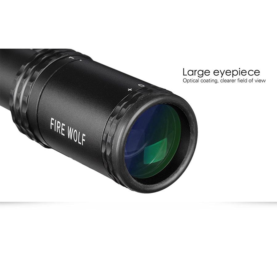 FIRE WOLF Silver 1-4X24 Polka Dot Dense Dot Sight Red Dot Hunting Belt Bracket Suitable for Hunting