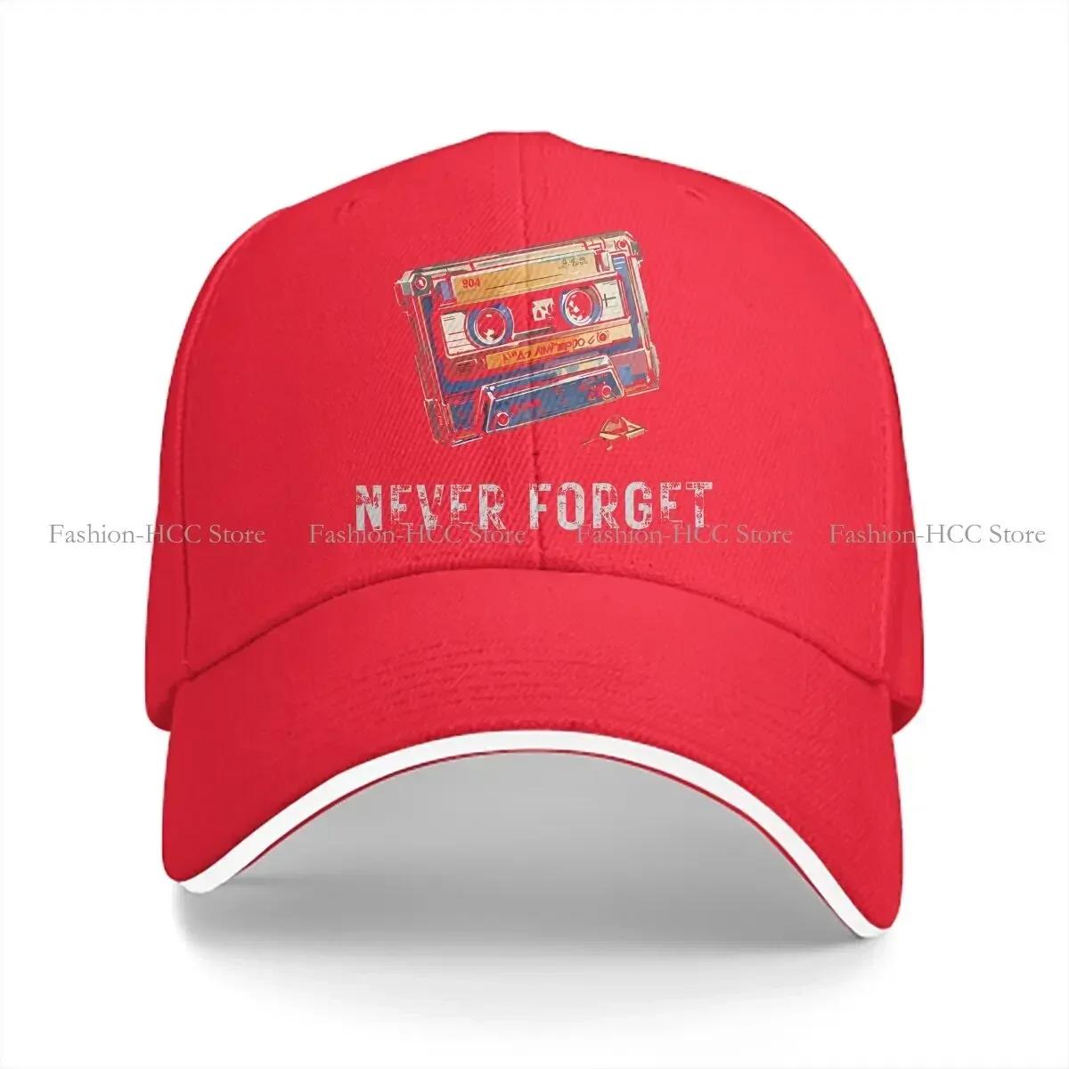 

Pure Color Dad Hats Vintage Cassette S Hat Sun Visor Baseball Caps Tape Never Forget Peaked Cap One Size