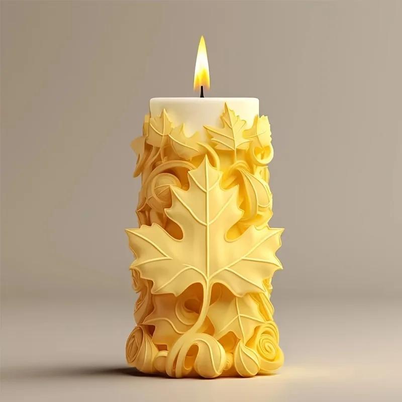 DIY Irregular geometric cylindrical candle silicone mold striped cube candle mould wavy cylindrical spherical Resin molds