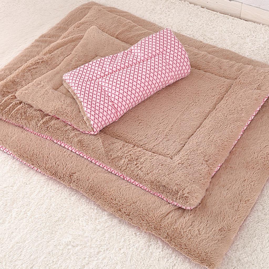 Plush Dog Bed Crates Mat Kennel Pad 23/30/37 Inches Soft Washable Pet Beds Warm Mattress for Small Medium Large Dogs