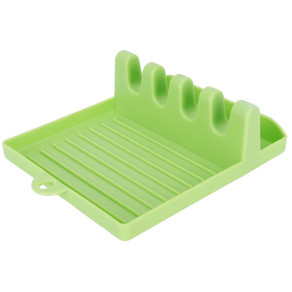 Multifunctional Pot Lid Stand Organizer Scoop Spatula Storage Rack for Kitchen HomeGreen