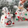 Merry Christmas Gift Bag Canvas Handbag Knitted Storage Bag Christmas Eve Apple Candy Bag Santa Claus DIY Decorations Xmas Gifts