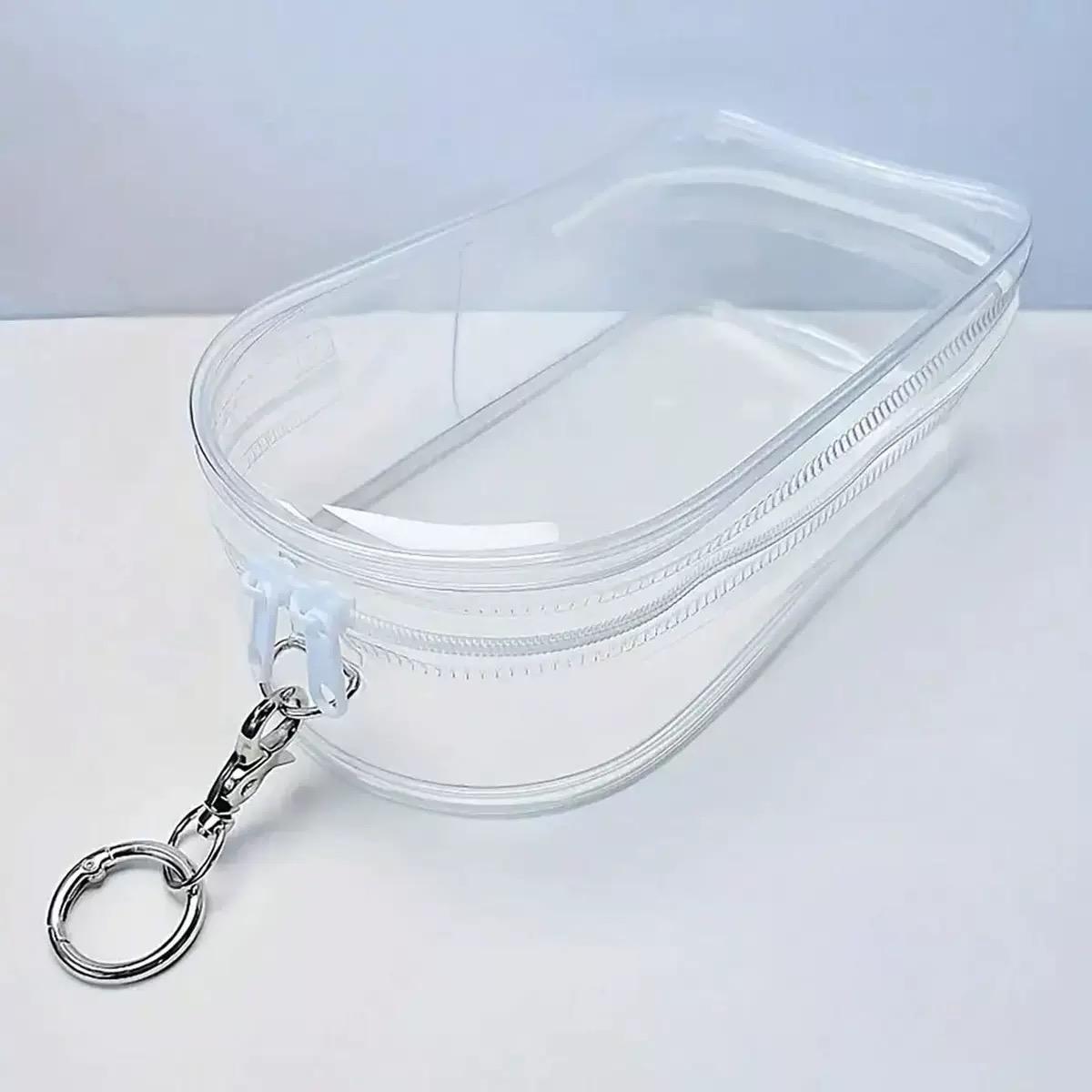 

Colorful Transparent Protector Case Organizer Box for 15-17cm Dolls Outdoor Display Bag With Keychain Doll Accessories