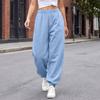 Women's Color Loose Pants Casual Jogger Sweatpants with Tapered