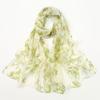 Georgette Floral Printed Shawl Chiffon Silk Scarf Lightweight Neck Scarf Summer Neck Sun Protection Silk Scarf Shawl 160*50cm