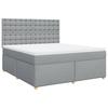 Vidaxl Letto Continentale Con Materasso, Grigio Chiaro, Tessuto, 180X200Cm