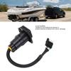 Trailer Adapter 4 Way Flat to 7 Way Round Blade Light Plug Wiring Connector with Mount Bracket for Commercial Vehicles