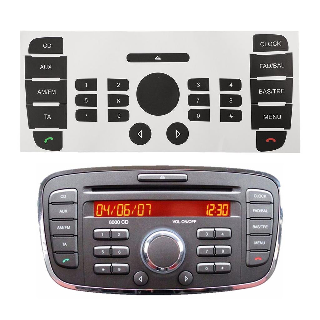 Decal Sticker Button Repair Decal Sticker Auto Parts Black High Grade Vinyl Easily Installation For Ford For Mondeo