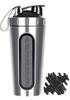 MYBURRGH ® Steel Shaker Bottle for Protein Shake, Gym Bottle For Men Protein Shaker Bottle For Gym Shaker Bottle Leak Proof Bottle -Titanium-Silv