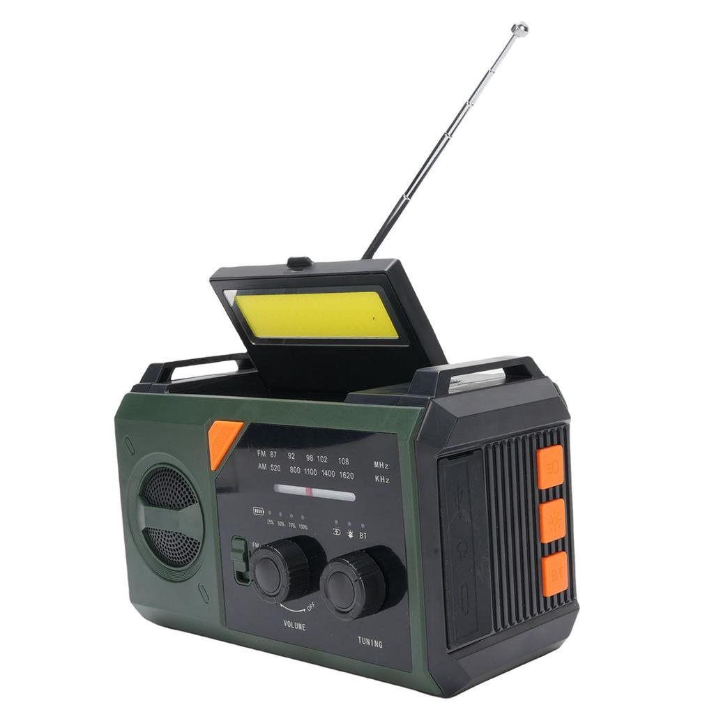Emergency Radio Portable AM FM WB Radio Type C Hand Crank Solar Charging 30000mAh Battery SOS Alert 