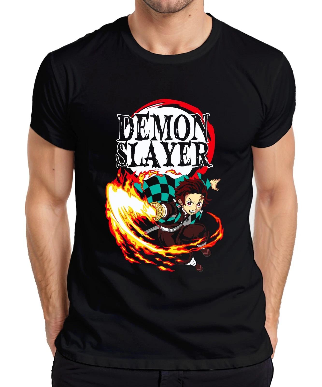 Demon Slayer Tanjiro Kamado Hinokami Kagura Anime Geschenk Herren T-Shirt XXXL