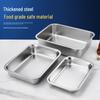 ZISIZ 304 Stainless Steel Flat Square Serving Tray