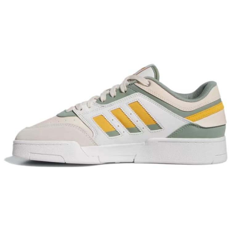 Adidas Originals Drop Step Comfortable Versatile Non-Slip Shock Absorbing Durable Low-Top Skate Shoes Men Sneakers White Brown Green IF2610