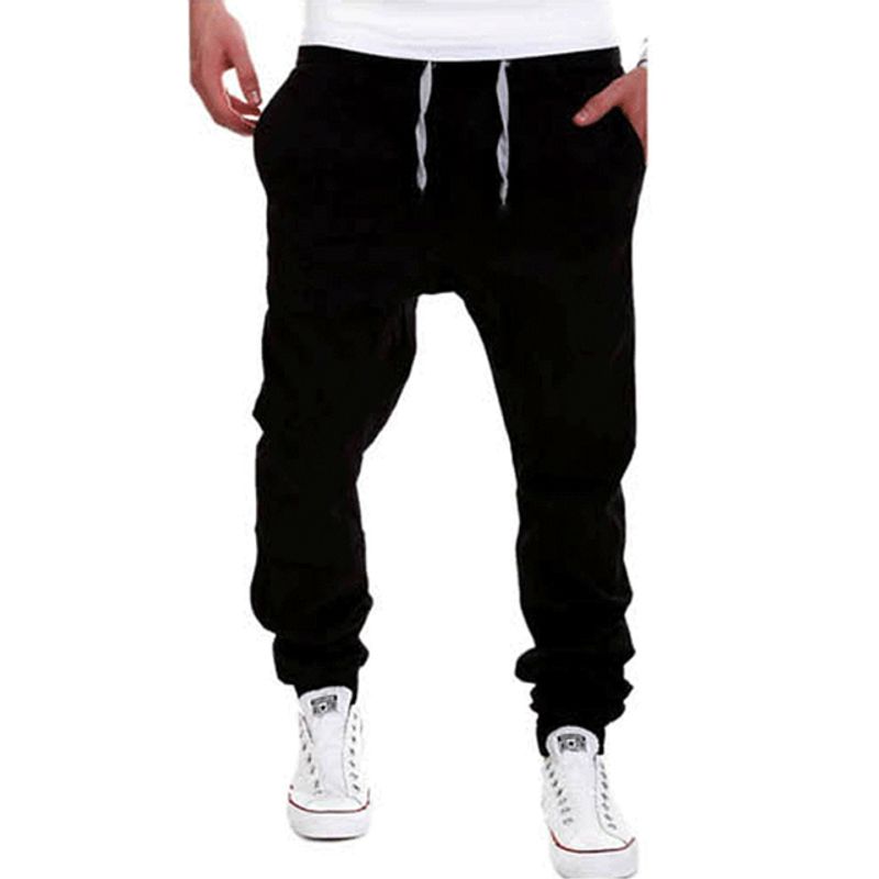 

Tie Elastic Sweatpants Open Crotch Tether Elastic Sports Baggy Pants Open-Seat Pants black XXXL