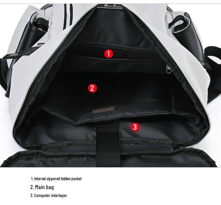 Men's Large Capacity Travel & Laptop Backpack - Trendy Fashion PU for Business & School