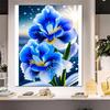 New Arrivals 5d Diamond Painting Blue Red Iris Diamond Art Flowers Embroidery Diamond Mosaic Full Cross Stitch Home Decor