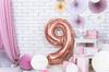 Partydeco Balon Foliowy Cyfra 9 86Cm Rozowe Zloto