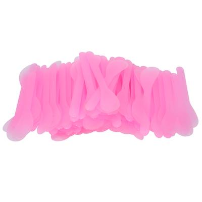 100 VNT Veido Kaukės Mentelė Kosmetinės Kaukės Tepimo DIY Plastikinis Kaukės Šaukštelis Pagaliukas Mentelė Rožinė