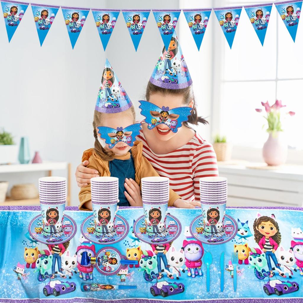 Birthday Venue Decoration: Children's Disposable Paper Plates, Tablecloths, Tableware
