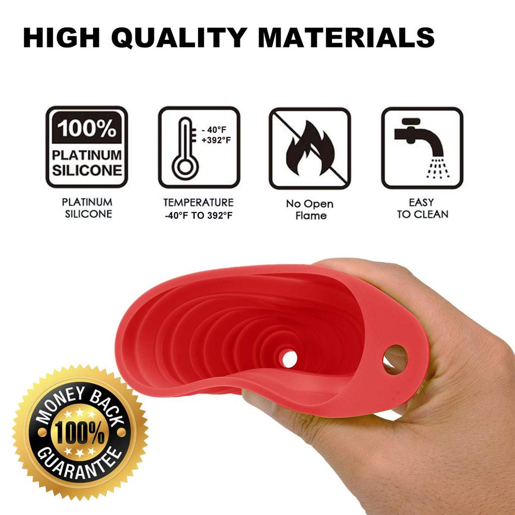 Foldable Silicone Funnel Portable Funnels Liquid Fill Hopper for Kitchen Jar Bottle Feeder Wine Auto Engine Oil Petrol Transfer