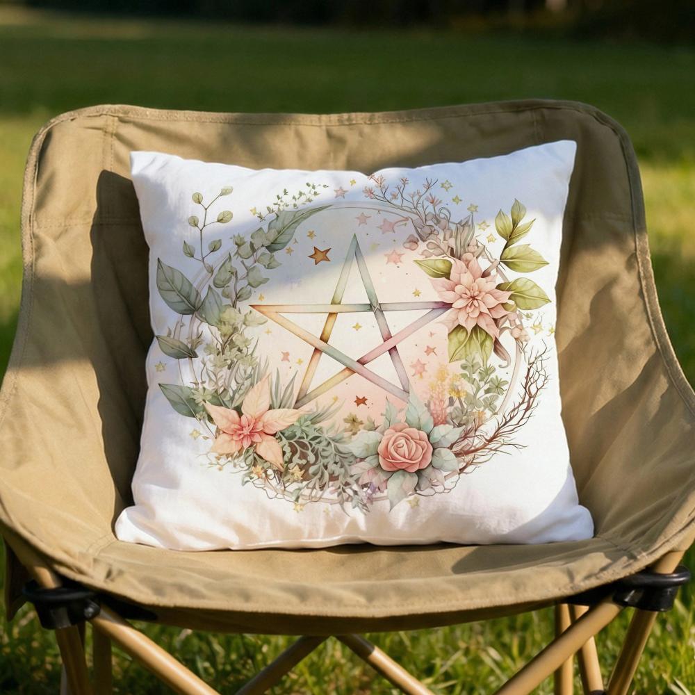 Midsummer Festival Cushion Cover Soft Reversible Durable Pillow Cover MultiScene Use for Home Car Daily Comfort