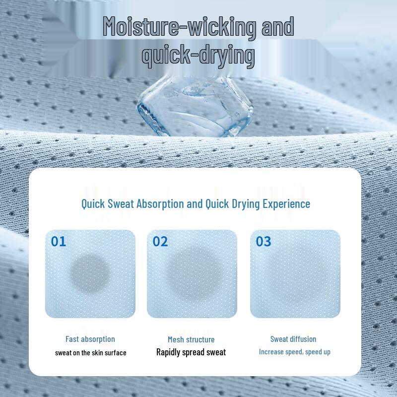 JEANSWEST LIFE Men's Ice Silk Mesh Short Sleeve T-Shirt