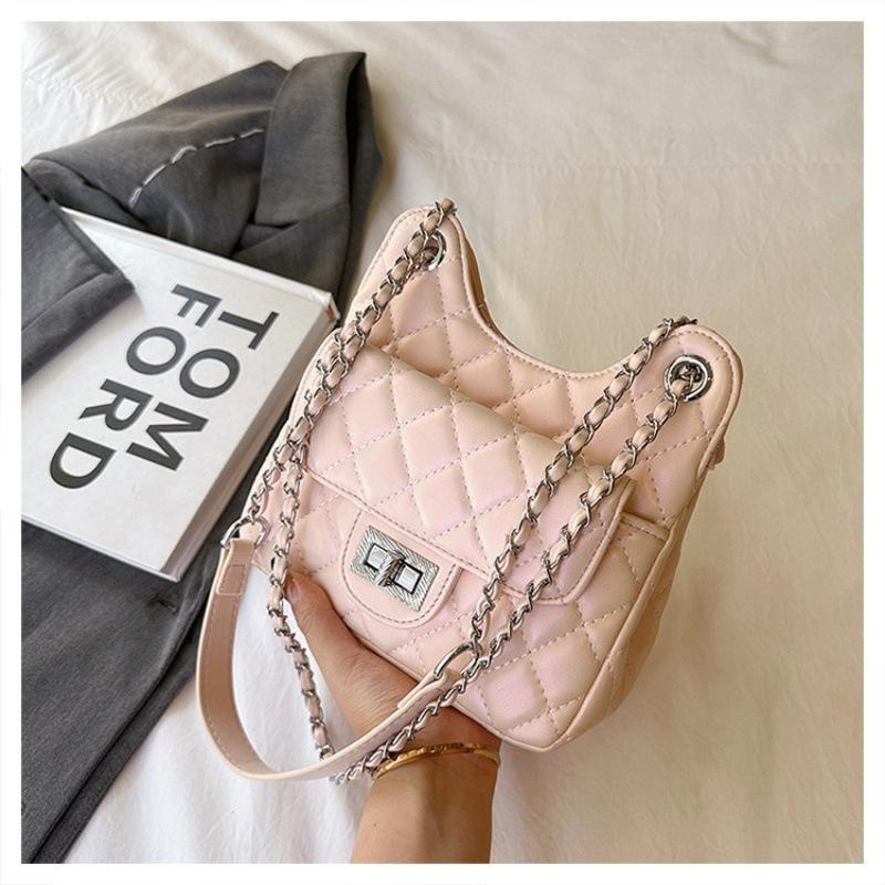 

Tooxika New Style Diamond Chain Bag женская сумка через плечо большой вместимости розовый