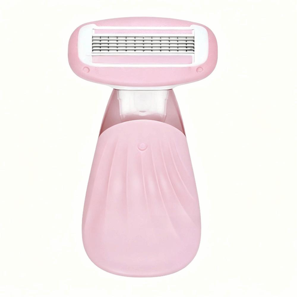 5-Blades Manual Razor Plastic Epilator Portable Shaving Tool  Private Body розовый
