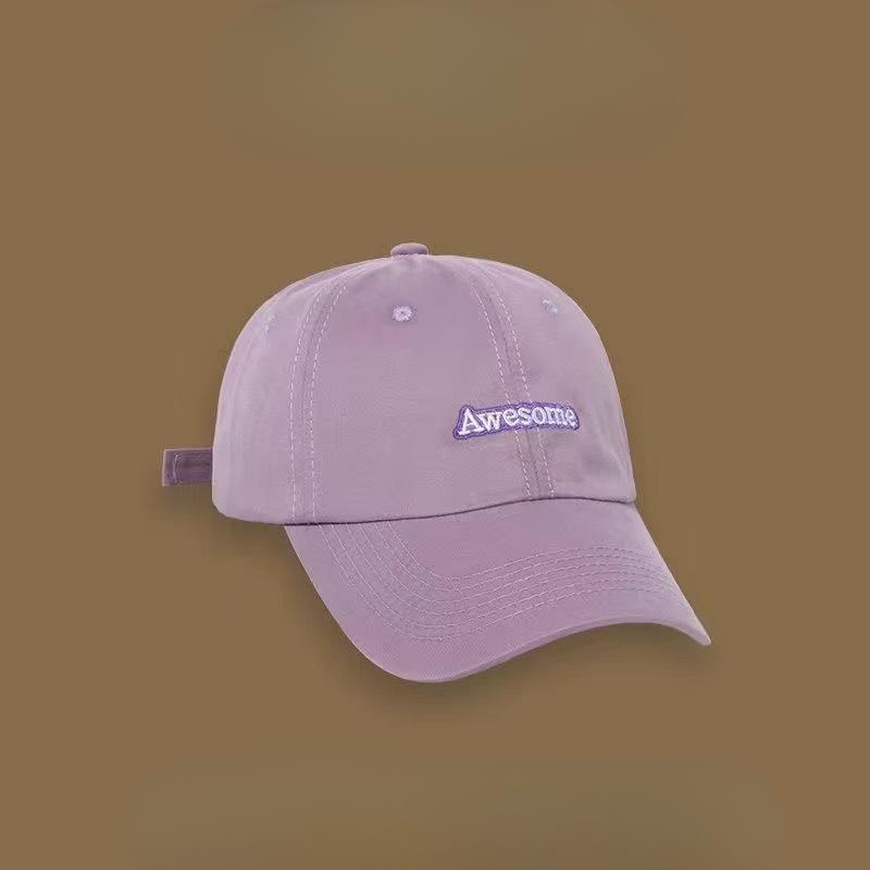 

Бейсболка с буквой для женщин, модная универсальная, для пары, показывающей свои лица, и регулируемая кепка с мягким верхом M（56-58cm）