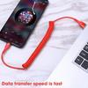 Coiled USB C Cable Car Charger Cable 66W 5A Super Quick Charging Mobile Phone Data Cables Retractable Android Auto Wire Cord