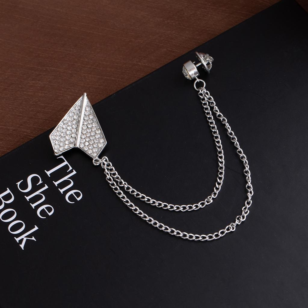 Personalized Brooch with Crystal Heart Brooch for Fashion Snowflake Geometric Creative Suit Pin