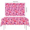 Pink Love Heart Valentine's Day Disposable Tablecloth
