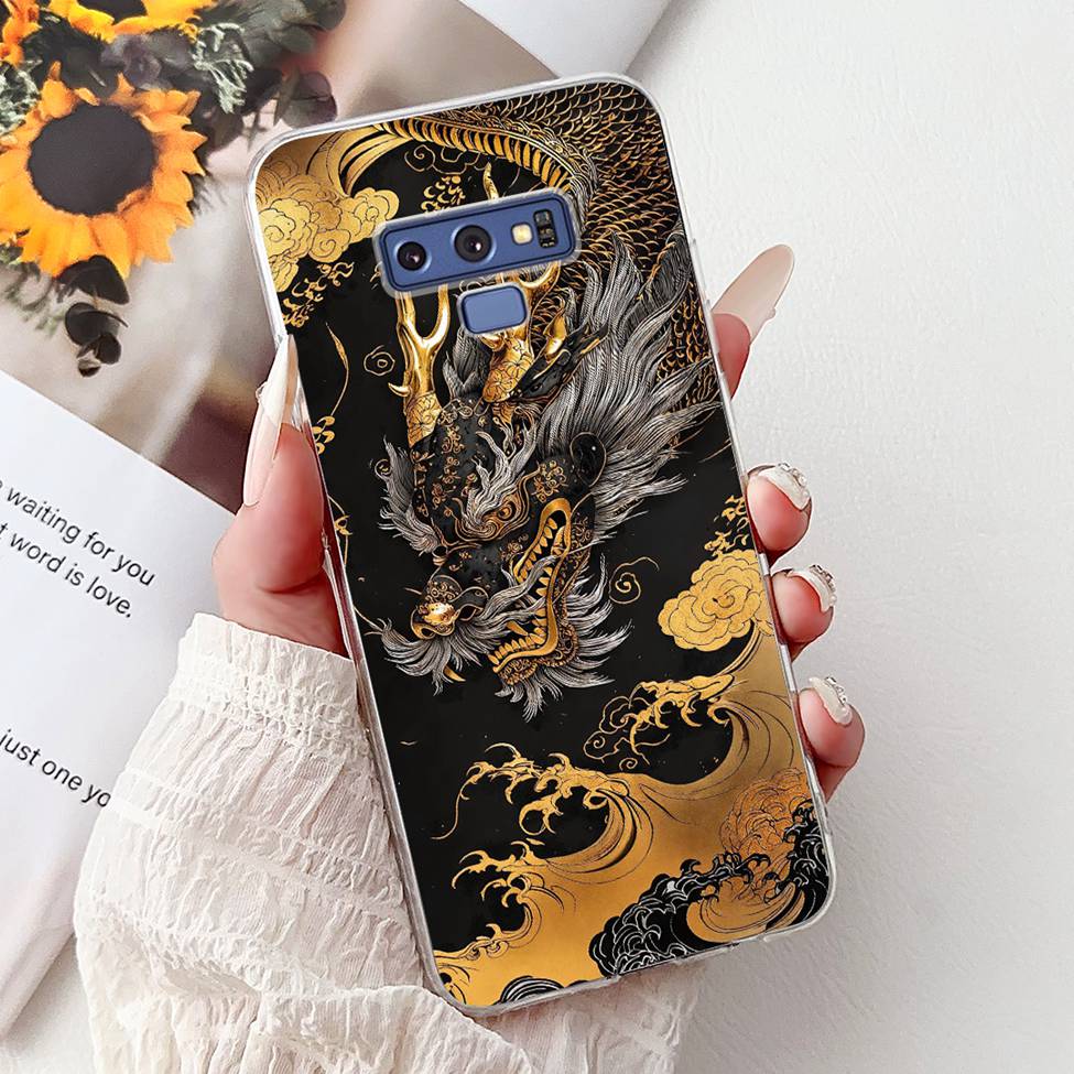 Clear For Samsung Note9 Case Cute Cat Fashion Luxury Painted Soft Cover Phone For Samsung Galaxy Note 9 Case SM-N9600 SM-N960F