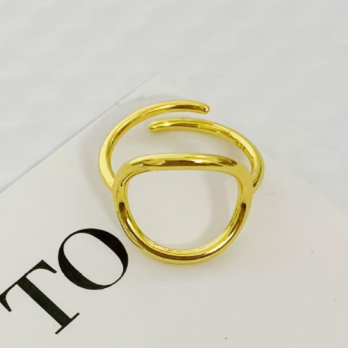 Korean Style Geometric Open Ring - Simple, Versatile, and Niche Fashion Statement