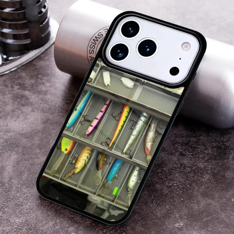 Fishing Gear Fish Phone Case for iPhone 17 16 15 Pro Max Air 14 13 12 11 Plus Shockproof Cover