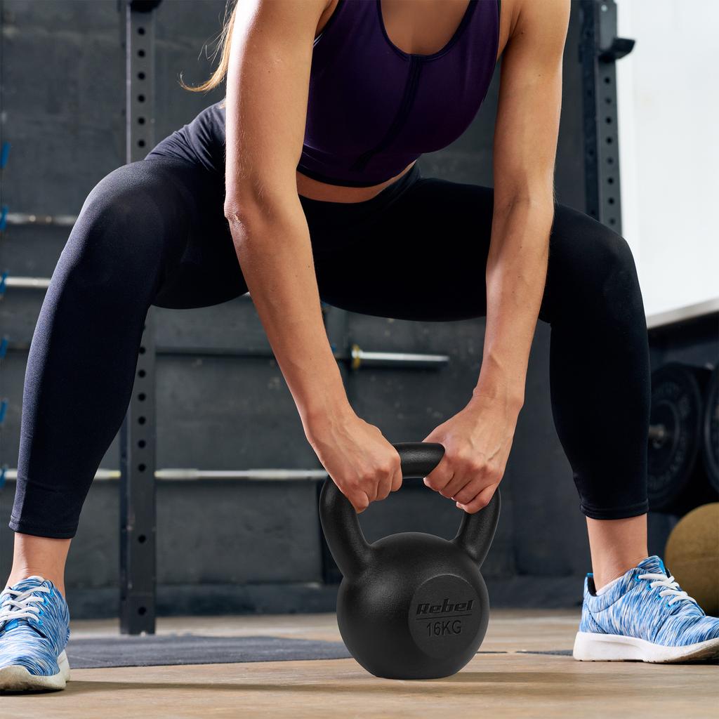 Kettlebell Cast Iron 8Kg Kettle Dumbbell Weight For Rebel Exercises