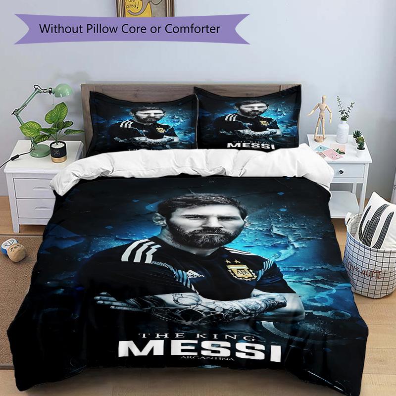 Messi Argentina Legend Print 3Pcs Bedding Setduvet Cover With 2 Bedropillowcase Home Birthday Gift