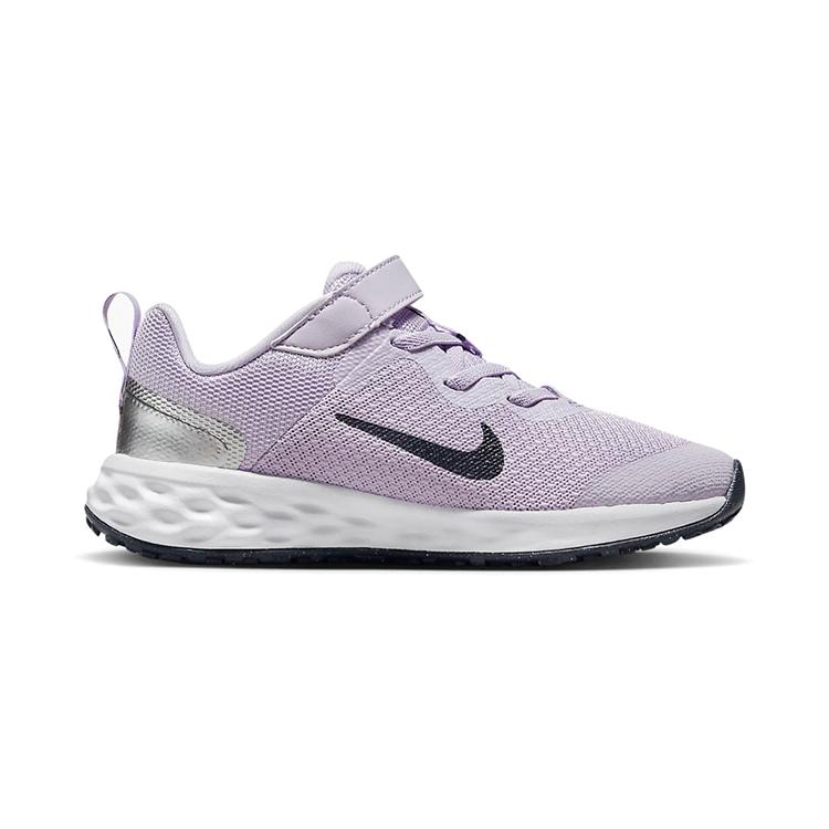 Nike REVOLUTION 6 Slip Resistant Cushioning Abrasion Resistant Low top Kids' Running Shoes Purple DD1095-500
