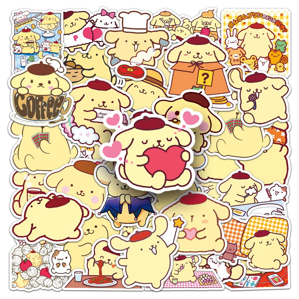 50 Sanrio Pudding-chan Adorable Gukka Sticker Set for Notebooks and Luggage
