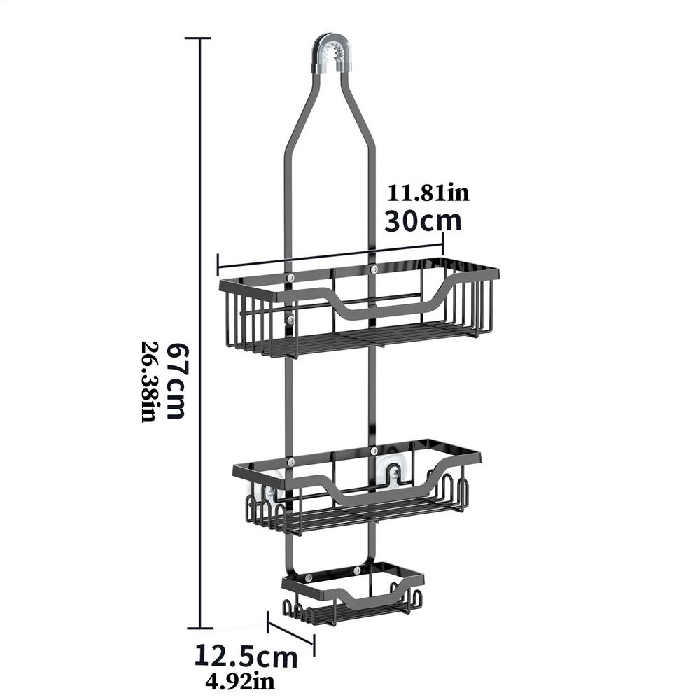 

Shower Shelves Bath Shower Organization With Suction Cup No Drilling Shelves for Bathroom for Home Hotel Restaurant Apartment Rv
