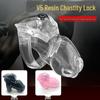 Men's HT-V5 Resin Chastity Cage with Press-Type Lock for Femboys & SM Training