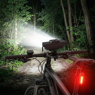 Lampe de Vélo Haute Luminosité 9 LED Affichage de Puissance Lampe Flash Avant Avertissement Lampe de Vélo Antichoc pour Vélo de Nuit et VTT