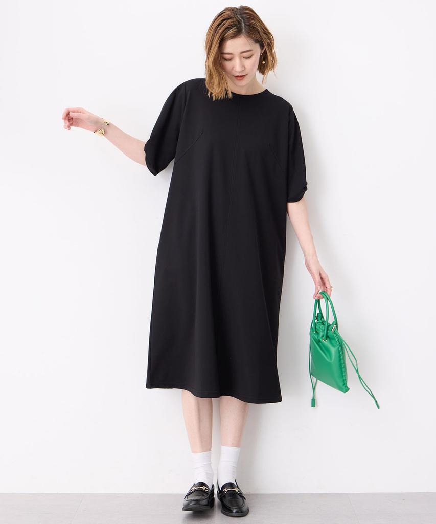 Petit Honfleur Twisted Sleeve Kanoko Dress Black Women's 525217,