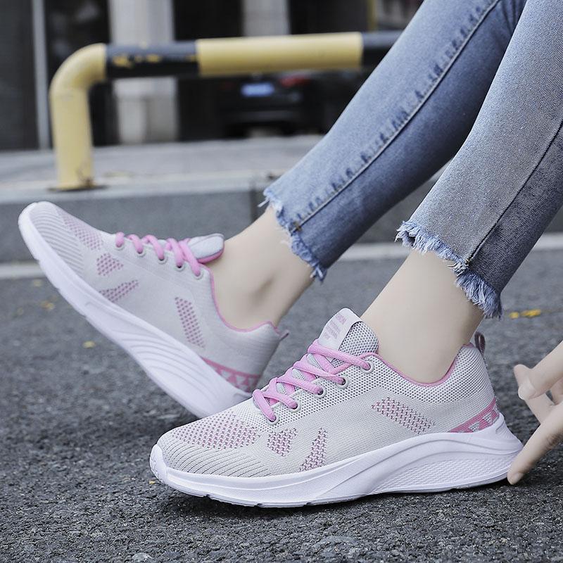 Women's Casual Sports Shoes Fashion Female Soft Bottom Sneakers Breathable Mesh Running Shoes Leisure Light Flats Shoes
