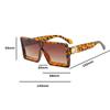 Neue Vintage Übergroße Schwarz-weiße Quadratische Sonnenbrille für Frauen 2022 Modemarke Sonnenbrille Männer Luxus Shades Uv400 Brillen