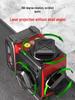 Delixi Electric Green Light Infrared Spirit Level Kit with Tripod, Inclined Adapter, and Battery Charger.