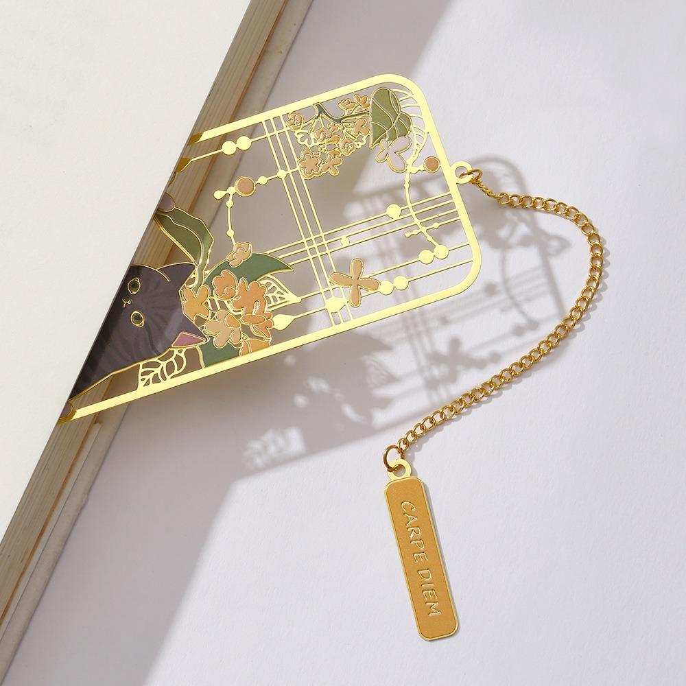 Metal Hollow Bookmark 3D Book Clip Retro Metal Bookmark  Stationery